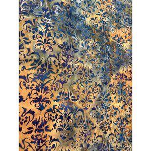 1/2 yard x 44" Multicolor Batik Fabric with Floral Pattern for Sewing & Crafts